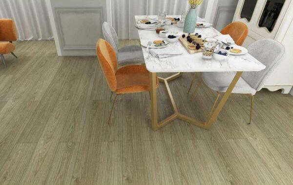 Sands LVP flooring room scene with warm wood-look plank flooring