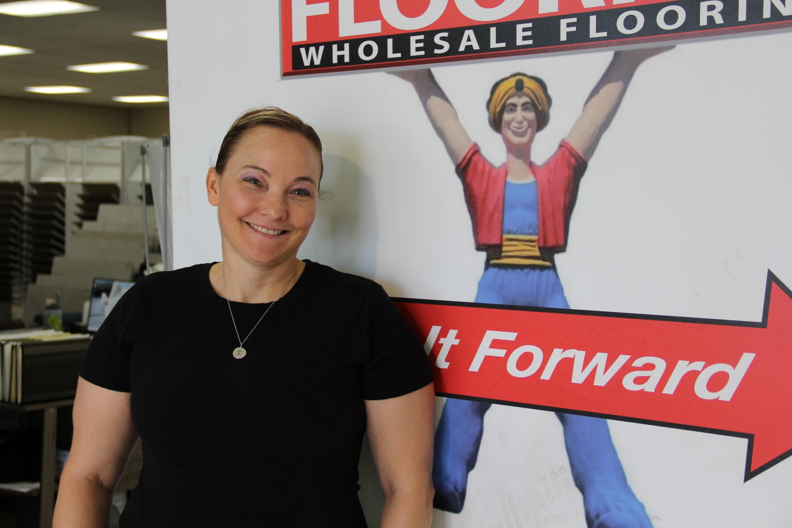 Katie Reukel, Operations Manager at Pay It Forward Flooring in Las Vegas