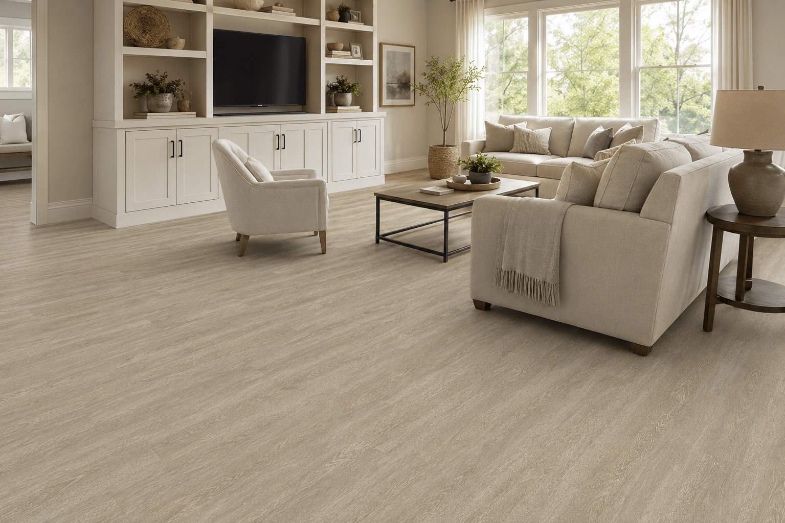 Mineral Grey VacuuBond LVT room scene