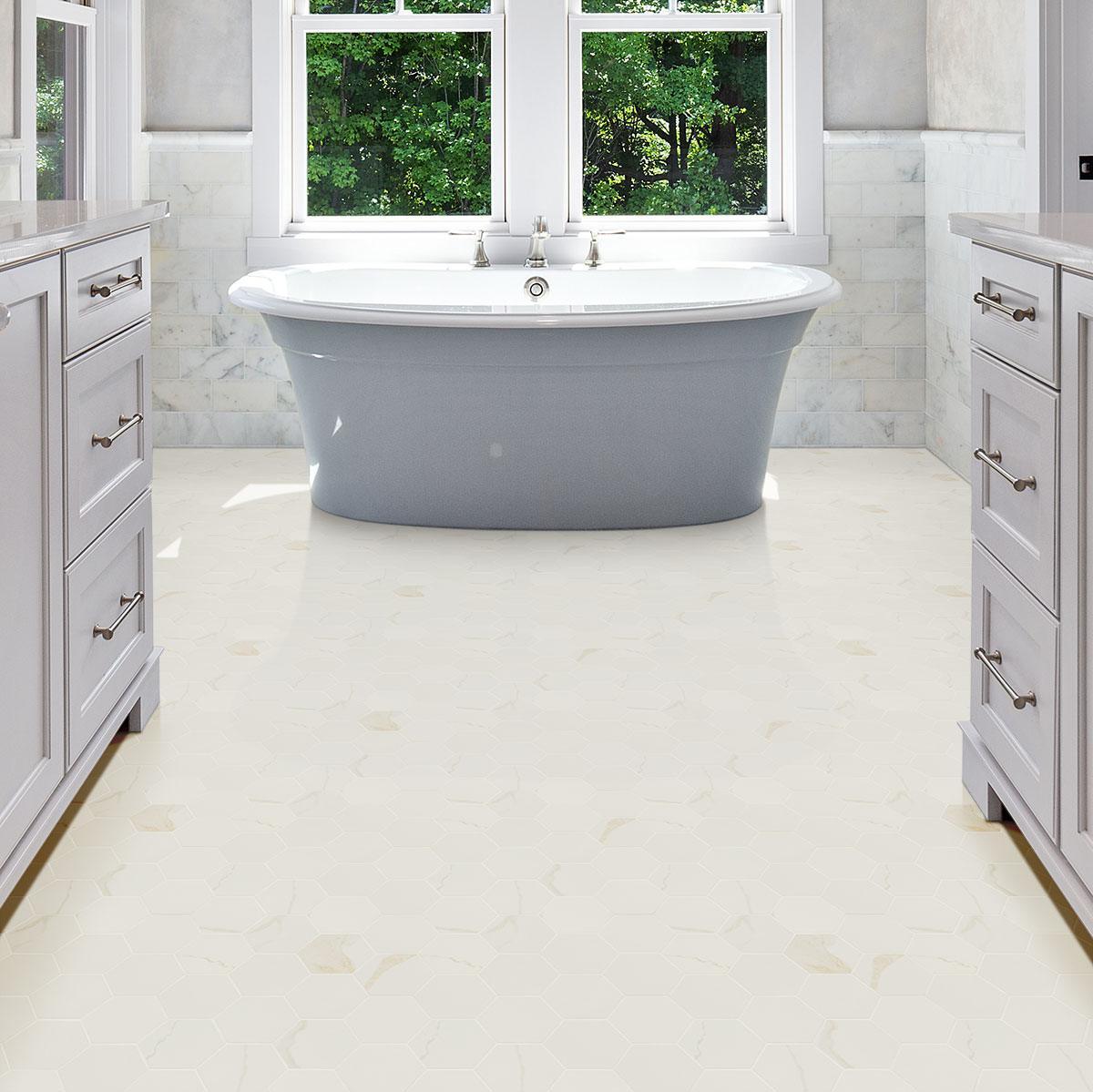 Eden Calacatta tile room scene