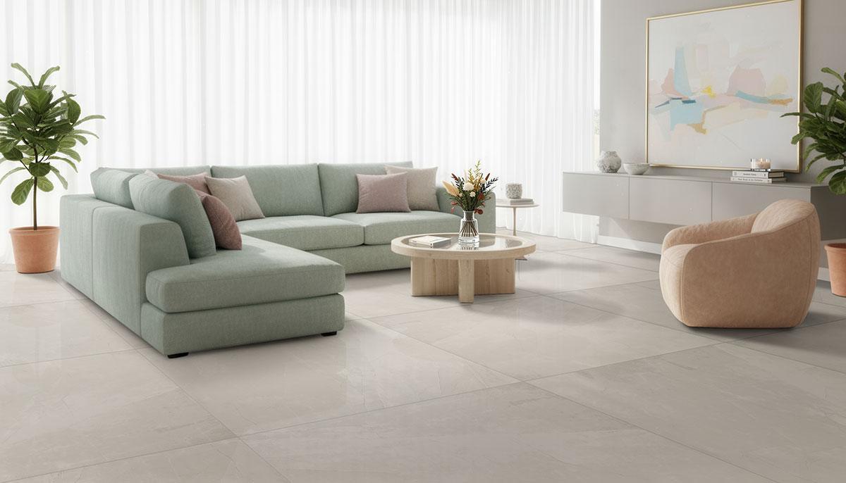 Sande Ivory tile room scene