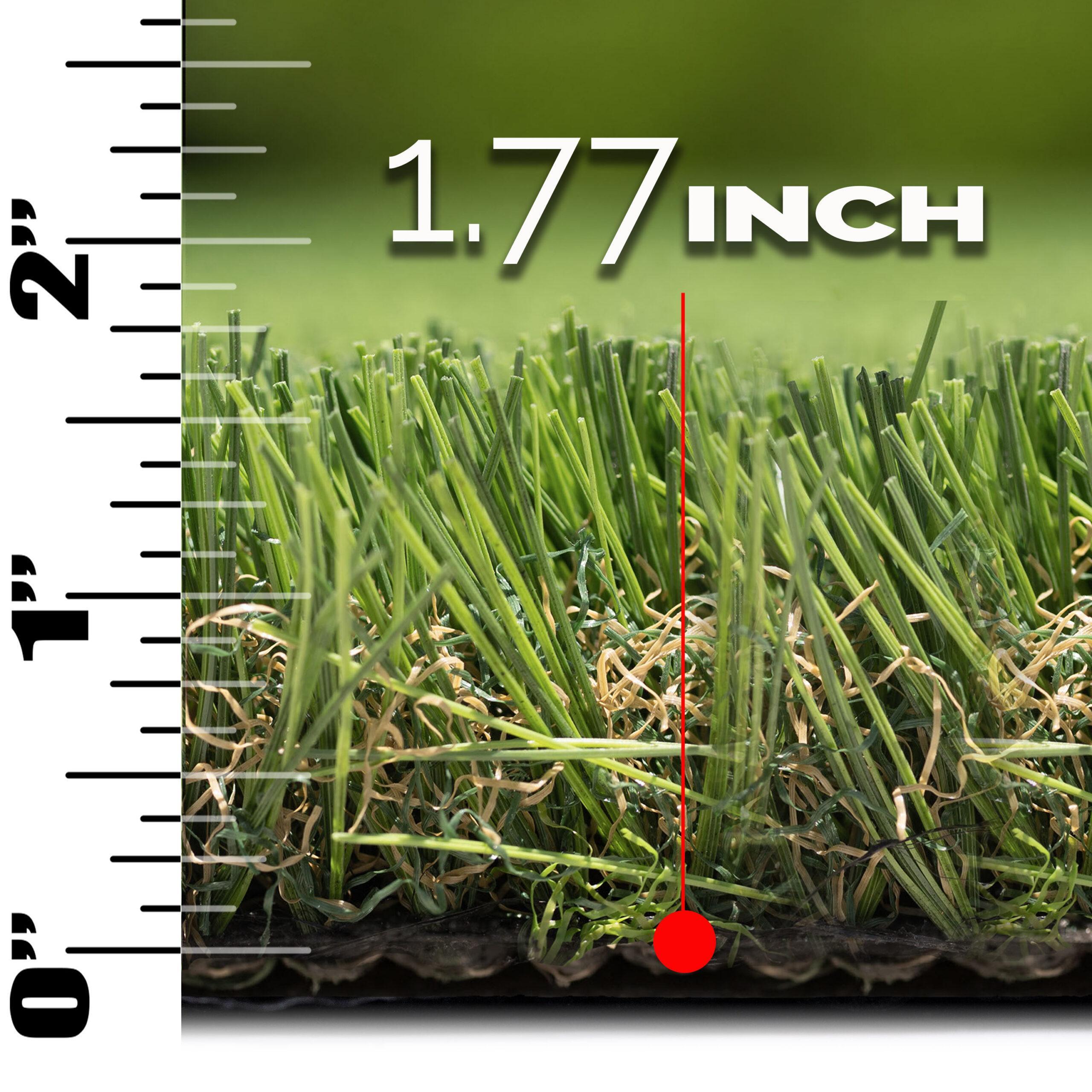 Emerald Green 110oz artificial turf pile height detail
