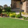 Emerald Green 76oz artificial turf room scene