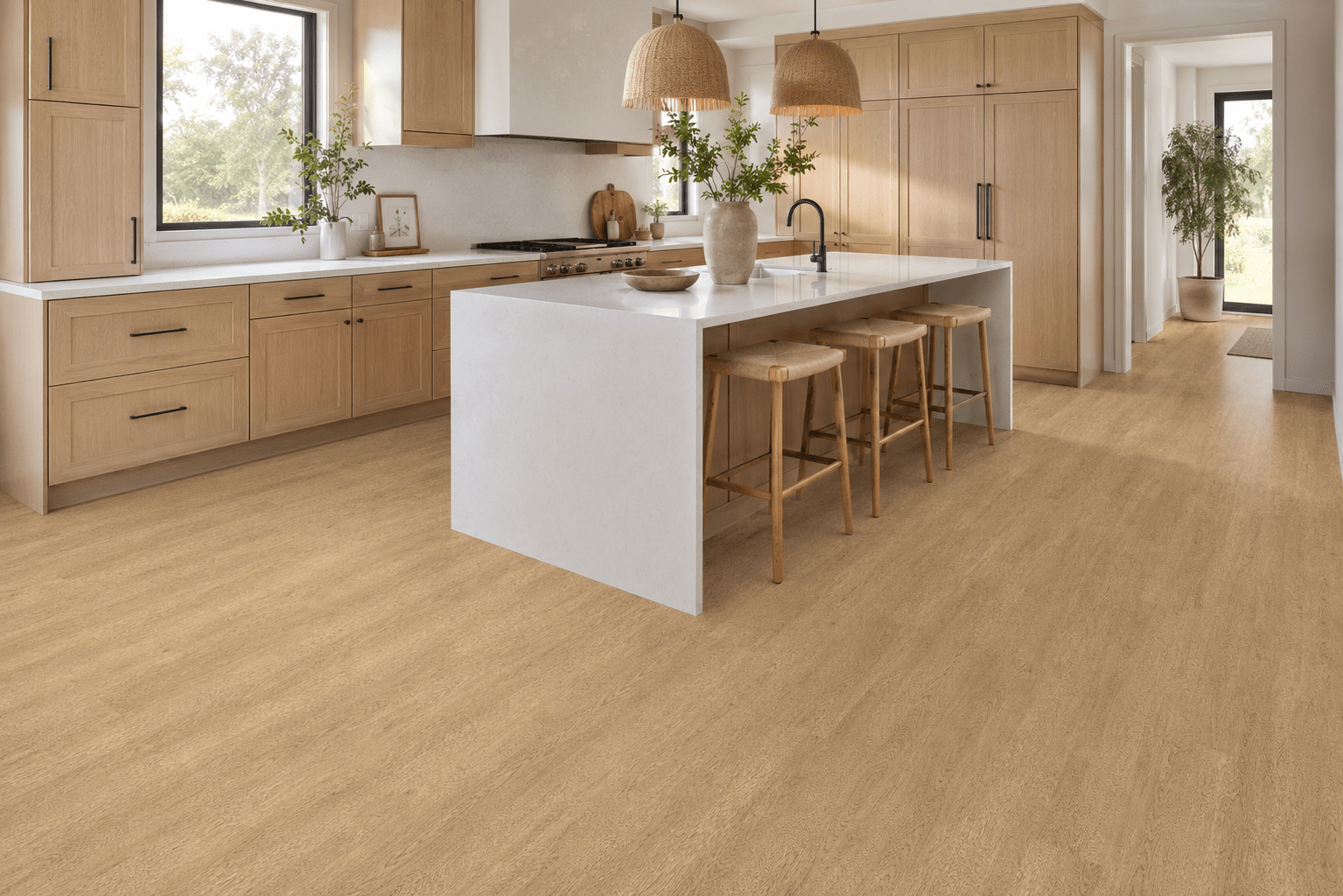 Natural Oak VacuuBond LVT room scene
