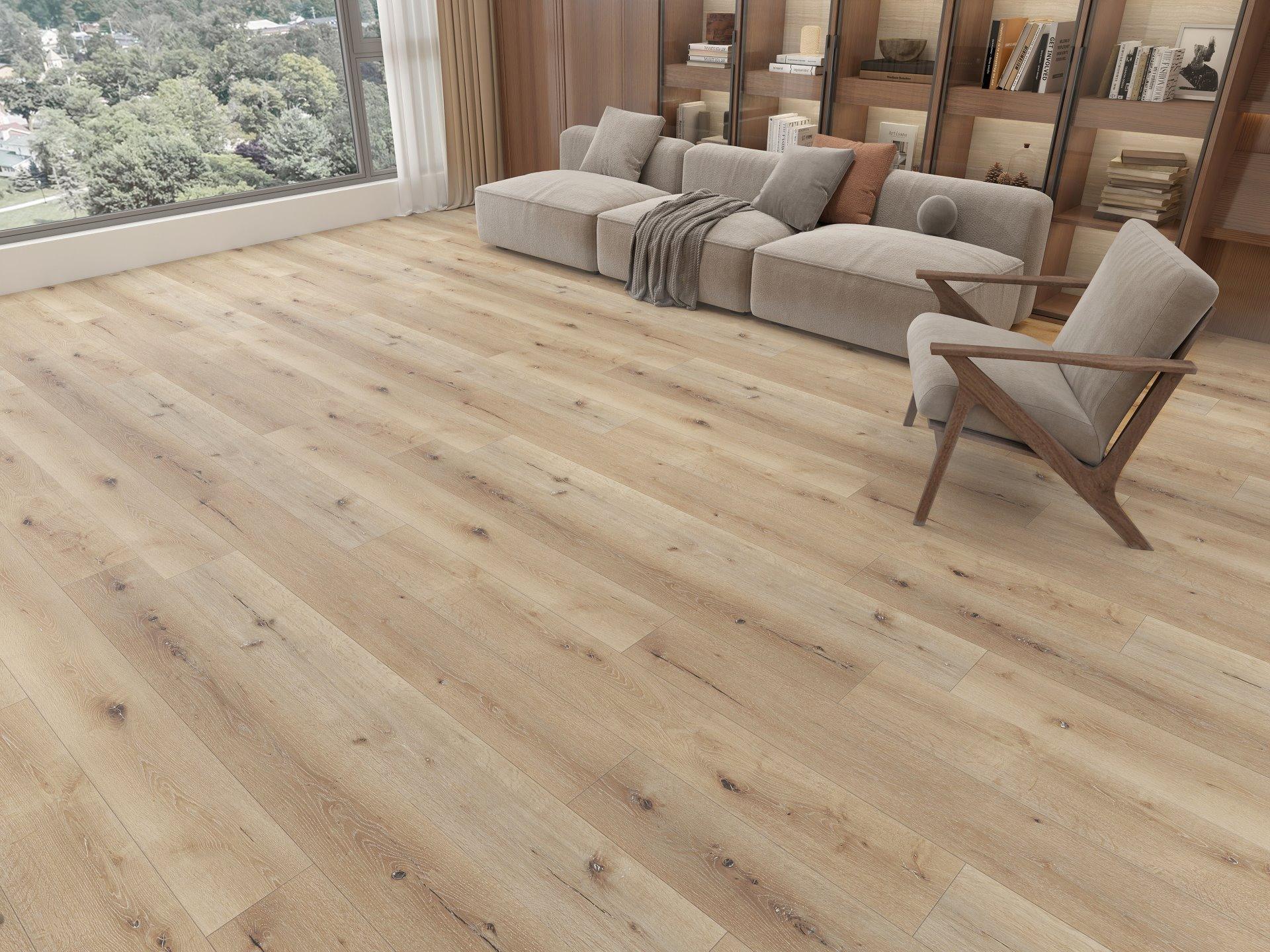 Serenity 8mm 22 mil luxury vinyl plank flooring installed in a room